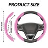 2pcs Universal Fit Carbon Fiber Steering Wheel Cover, Anti-Skid Steering