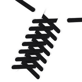 Widamin 6 Pairs of Flat Elastic Shoelaces with Metal Capsule, Lazy Shoelaces Without Tying Quick Lacing System Shoelaces Set for Runners, Children and the Elderly, 0.6 x 105 cm, Black, white, grey,