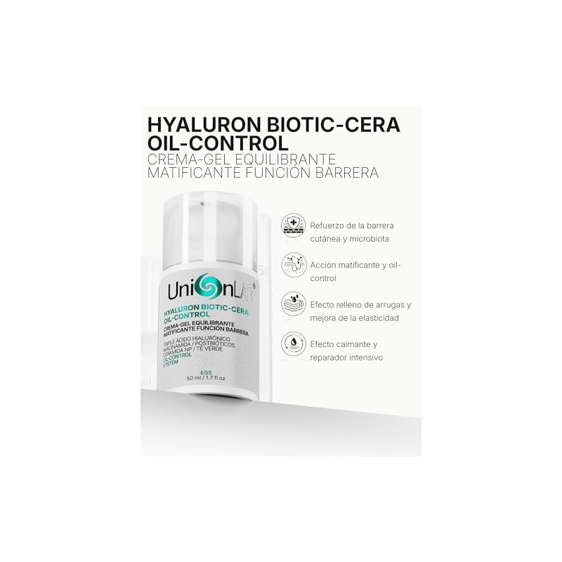 Hyaluron Biotic Cera Oil Control Crema Gel Hidratante Facial Piel