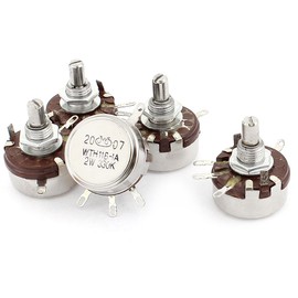 uxcell Wth118-1A 2W 330K Ohm Rotary Taper Carbon Potentiometer 5Pcs