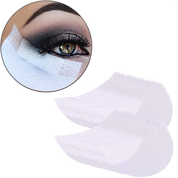 CENFRY 100pcs Disposable Eyeshadow Shields Free Under Eye Gel Pad Patches Eyelash Extensions Lip Makeup Applicator