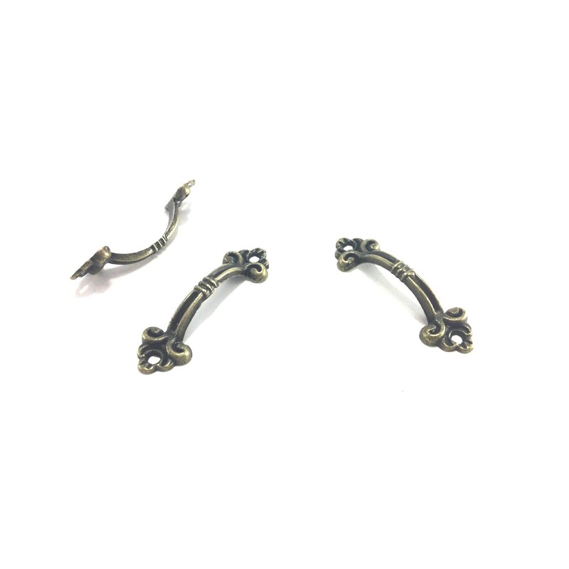 Happy Spring Handle Knob Antique Total Length 2.0 inches (5