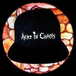 ALICE IN CHAINS PATCHED BLACK SNAPBACK TRUCKER HAT
