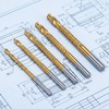 TEHAUX HSS Titanium Coated Drill Bits 6 Piece Set 3mm-8mm