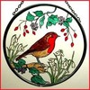 Decorative Hand Printed Stained Glass Window Sun Catcher/Roundel in a