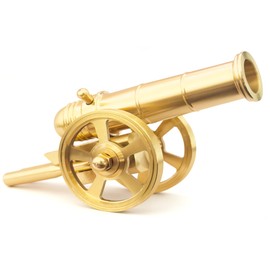 TIETHEKNOT Miniature Brass Napoleon Cannon Model Hand Polished Desk Jewellery Collectible
