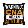 CNA With An Attitude Certified Nursing Assistant Medical Throw Pillow