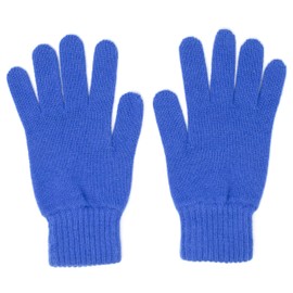 Graham Cashmere - Mens Pure Cashmere Classic Gloves - Made in Scotland - Gift Boxed (Electric Blue)