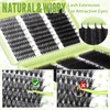 Lash Clusters Kit 570pcs 6 styles 30D-100D D Curl Individual