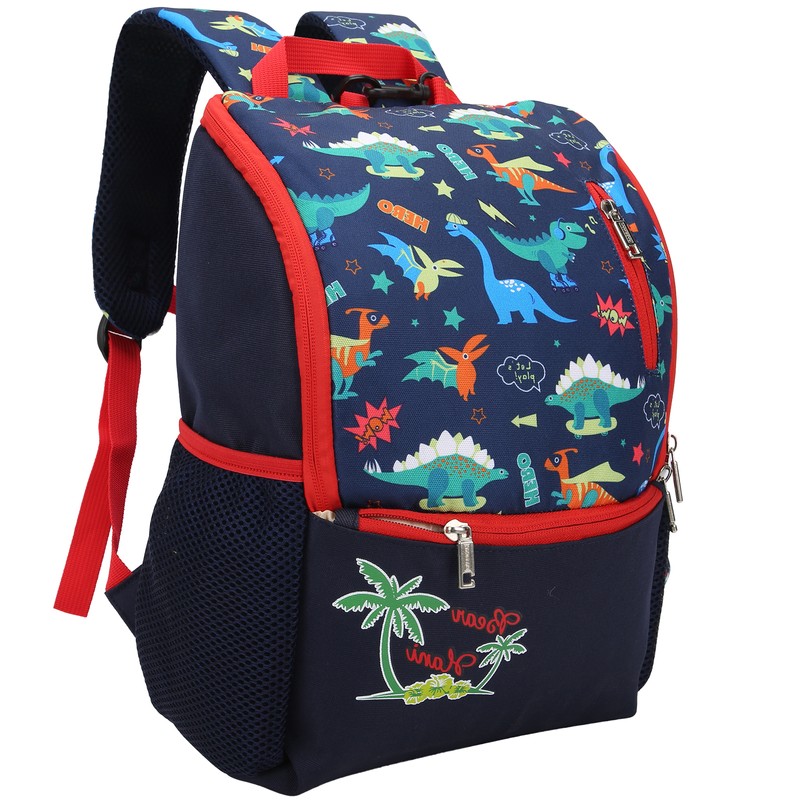 Children Cartoon Dinosaur Pattern Backpack Kid Cute Travel Portable Schoolbag