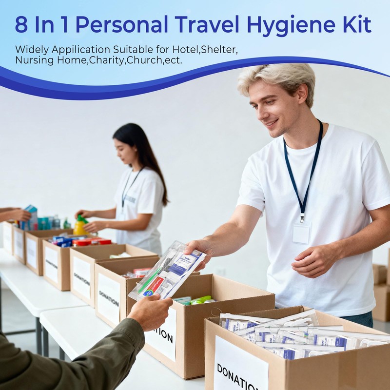 10 Sets Personal Hygiene Kit Bulk,Green 9-in-1 Travel Size