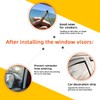 PLDDE Window Visors Compatible with 1984-2001 Jeep Cherokee 4-Door Out
