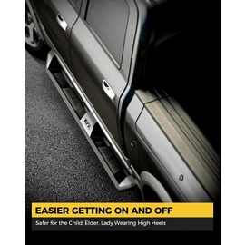 KAX Running Boards Compatible with 2018-2021 Wrangler JL 4 Door Rock Sliders Side Steps, Heavy Duty Textured Black Nerf Bars Rail Step Triple Tube