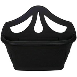 HOMION 42cm Venetian Wall Planter Hanging Basket Flower planter Plastic (Black, 1)