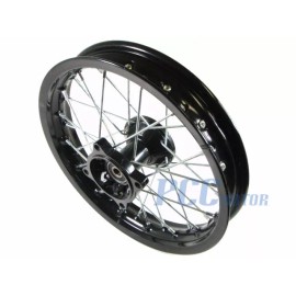 Unbranded 14" BLACK FRONT RIM WHEEL FOR 12MM WHEEL AXLE ONLY PIT BIKE M RM08K
