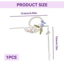 Decorative Hair Sticks, Hair Sticks, Pins with Pendants, Hairpins, Retro Hair Sticks, Women's Elegant Hair Stick for Decorative Hair, Hair Pins for Women and Girls, Mother's Day Gift (A)