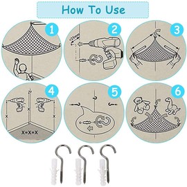 RMTL Toy Hammock Toys Holder Net Corner Large Toy Storage Hammock Net - Keep Childs Room Nursery Tidy For Stuffed Animal Toys - With Hooks