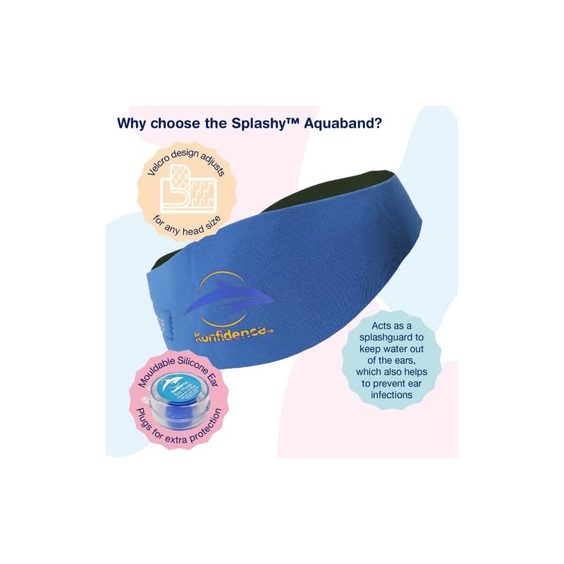 Konfidence Aquaband Swimming Ear Band - Pink (Adult)