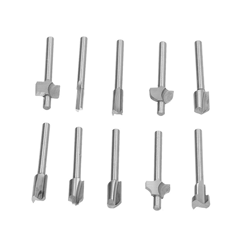 10Pcs Router Bit Set Large Capacity Chip Groove Nonstick Knives