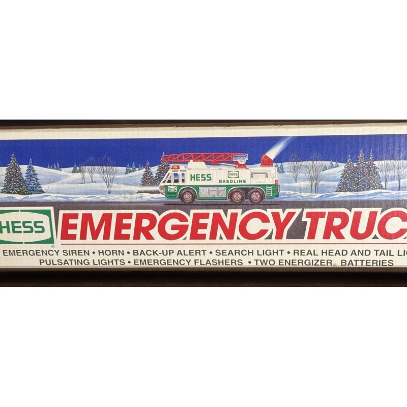 Hess Vintage Hess Emergency Truck Collectible Toy Gas Demo 1996