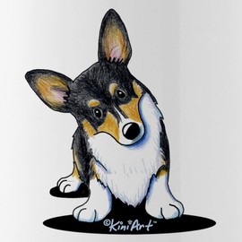 CafePress Kiniart Tricolor Corgi Stainless Water Bottle 1 1.0L (34 oz) Stainless Steel Water Bottle