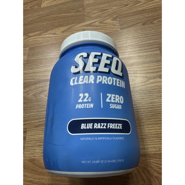 SEEQ Clear Whey Isolate Protein Powder, Blue Razz Freeze, 22g