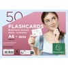Exacompta 10352E - 50 flashcards bristol A6 dots bleu