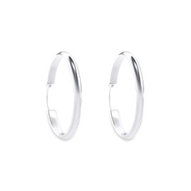 CATIVI | Arracada redonda 286 con tubo redondo 290 Plata Esterlina