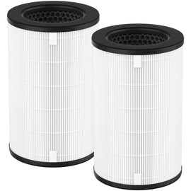 Elnuliros AP-T40FL AP-T45 True HEPA Replacement Filter Compatible with Homedics TotalClean 5-in-1 Air Purifi-er, AP-T40FL, AP-T40WT, AP-T43-WT, AP-T45-BK and AP-T45-WT, 1461901(Costco Model), 2 Pack