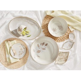 tag Vine Platter Dinnerware Serving Tray Ivory