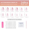 Woakess False Nail 1ml 24 Piezas U?as Postizas Cortas Largas