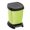 Rotho 1165080747 Pedal Bin Paso, capacity 6 l, metallic-look, made
