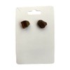 Gemstone Chip Stud Earrings, 1x1cm, Tiger's Eye