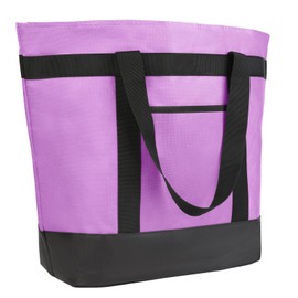 CIVJET CIVJET Insulated Reusable Tote Bag for Grocery Shopping for Women/Men, Pizza/Food Delivery Bag to Keep Food Cold/Hot for Uber Eats/Doordash/Grubub, Cooler bags for Travel/Beach/Picnic, Lavender