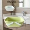 Plastic Shower Caddy Basket,Storage Basket with Handle Green