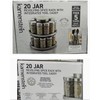 20 jar revolving spice rack with integrated tool caddy