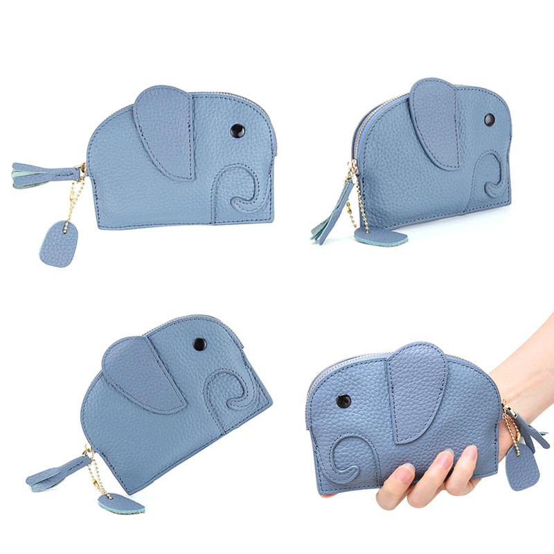 KyeeaDIY Coin Purse, Small Leather Coin Pouch Wallet with Keychain