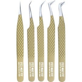 Eyelash Tweezers Set (Gold)..