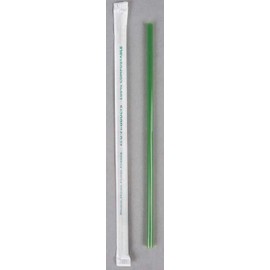 Cell-O-Core Polylactic Acid Biodegradable Wrapped Jumbo Green Straw, 10.25 inch -- 2000 per case.