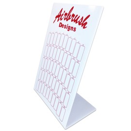 Professional Salon Quality Airbrush Designs - Red - 50 Slot Nail Tips Display Board