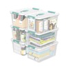 Buyitt Plastic Storage Box with Lids, Clear Plastic Latching Bins,