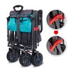 TMZ Collapsible Folding Outdoor Utility Wagon with Removable Canopy -