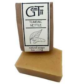 GemTii Tumeric Nettle Natural Cold Process Handmade Bar Soap