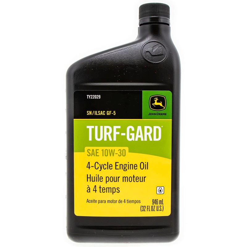John Deere Turf-Gard SAE 10W-30 Oil TWO Quarts - TY22029