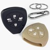 2-pcs Click&Fit Silicone Key Fob Covers for 2008-2013 Toyota Camry