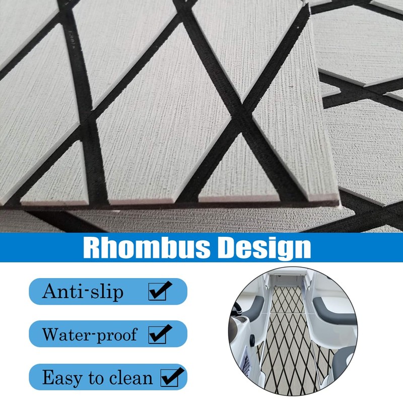 EVA Boat Flooring Carpet with Cross Groove Marine Teak decking