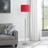 Red Roses In Bloom Acrylic Metal Floor Lamp 63 Inch