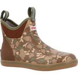 Xtratuf Men's 6 in Ankle Deck Boot, Duck Camo, Size 10(M)