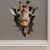 Giraffe Decal - Wall Hole Sticker with 3D Effect