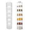 Hspemo 6Pcs Stackable Spice Jar Spice Tower Spice Color Transparent